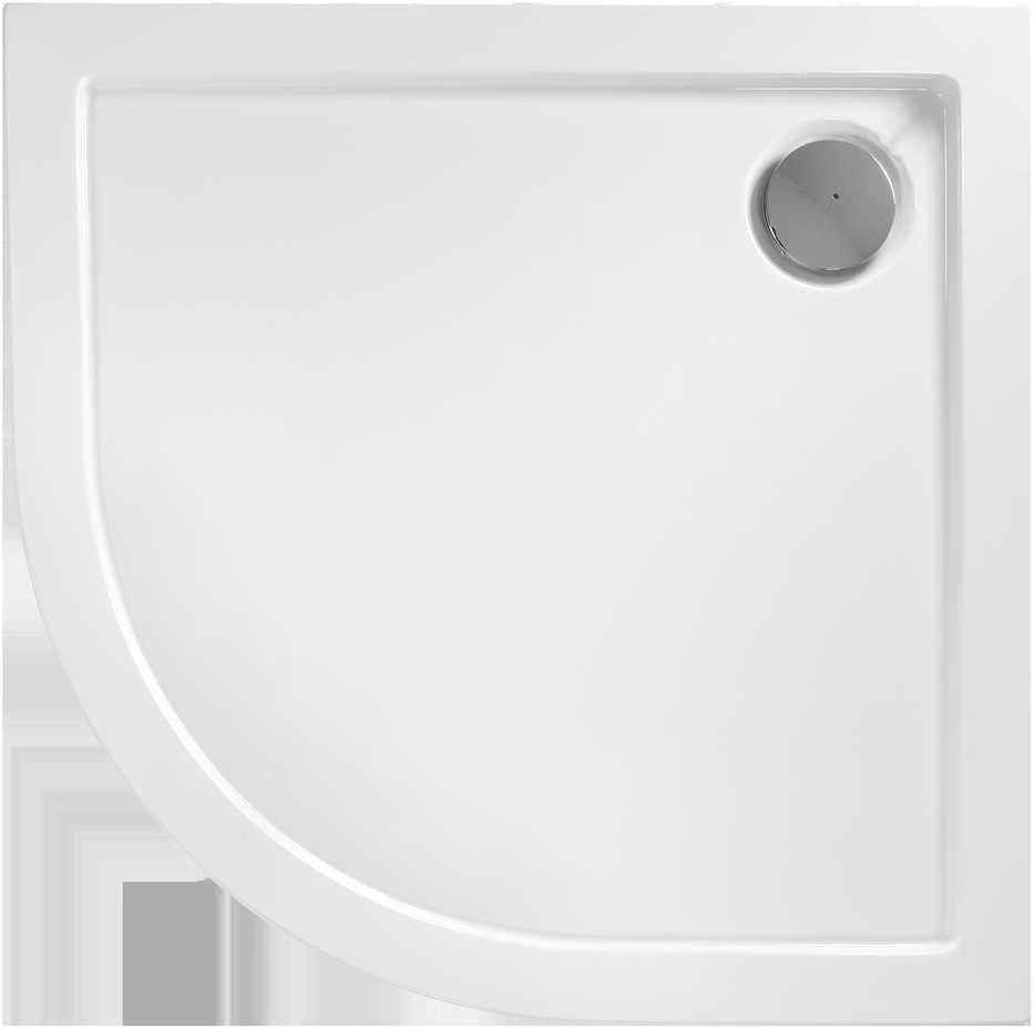 REA Look Chrome dušo kabina 80x80 + Look Baltas dušo padėklas