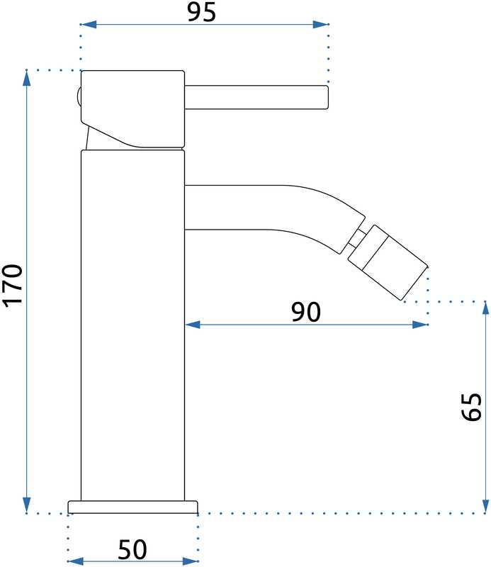 Rea Lungo bidė maišytuvas Copper