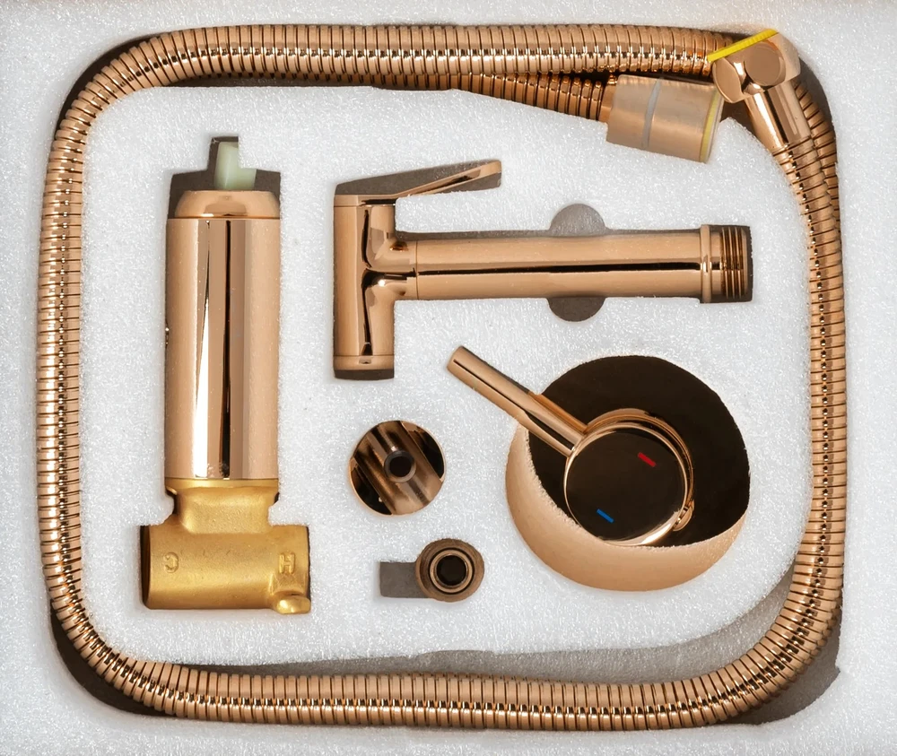 REA Lungo Loop Copper Bideto maišytuvas