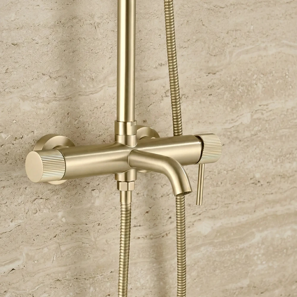 Rea Lungo Stripe Gold Nickel dušo komplektas