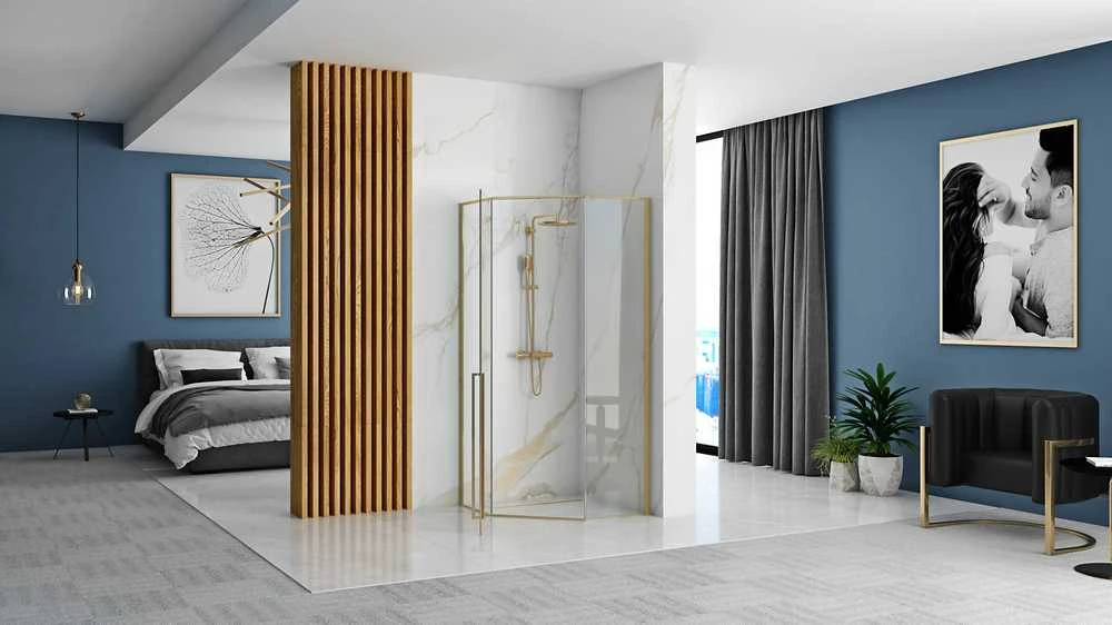 rea Medaus kabina DIAMOND 90x90 BRUSH GOLD