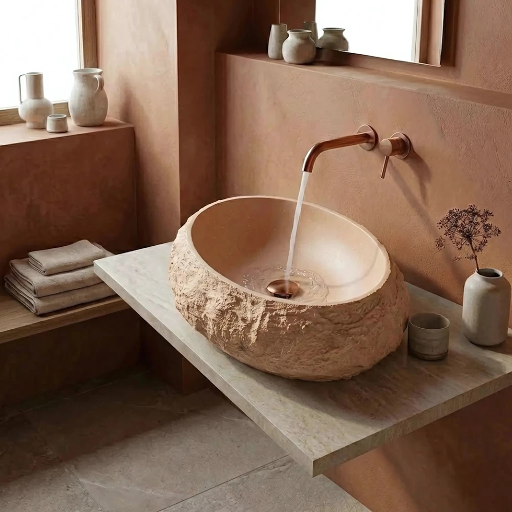 Rea Mika Light Terracotta stalviršio praustuvas