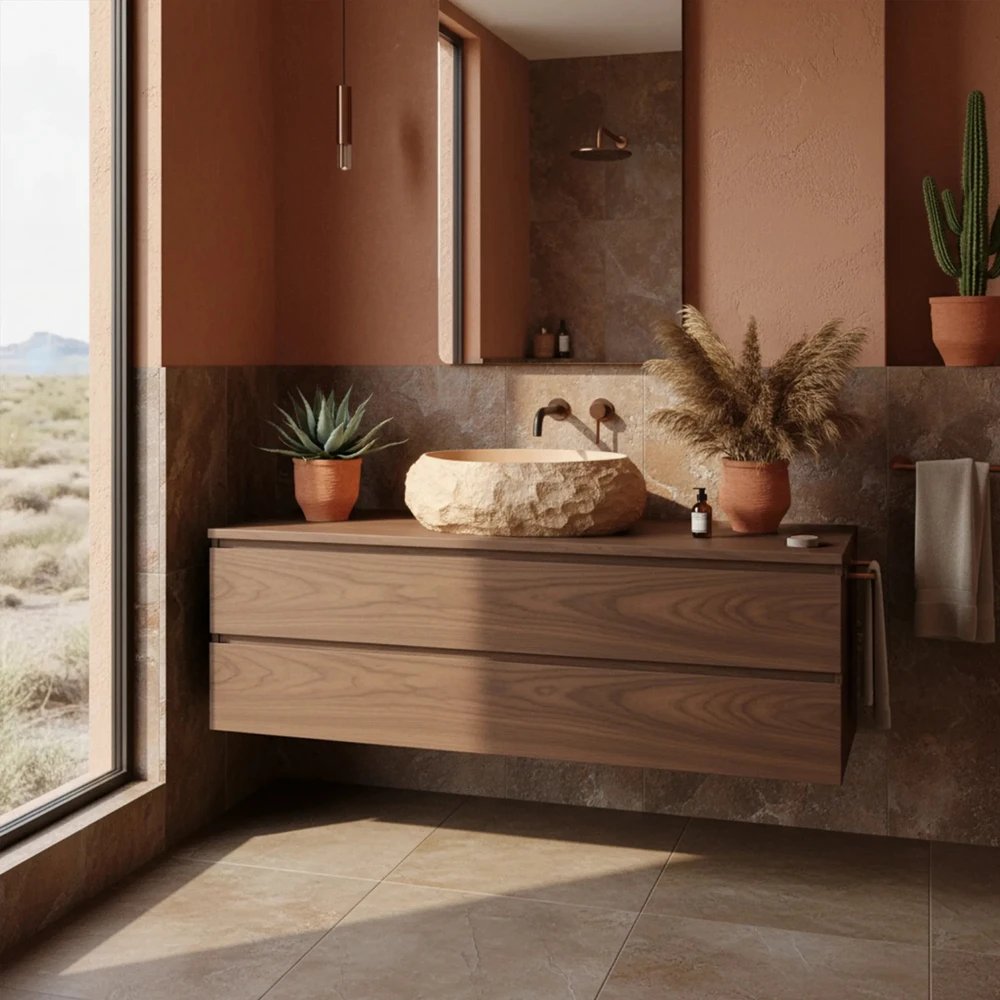 Rea Mika Light Terracotta stalviršio praustuvas