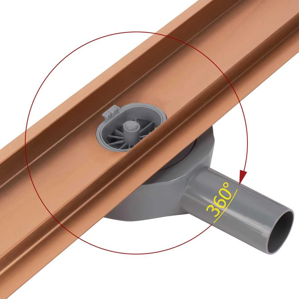 REA Neox pro Linear Drain Brushed Copper 70