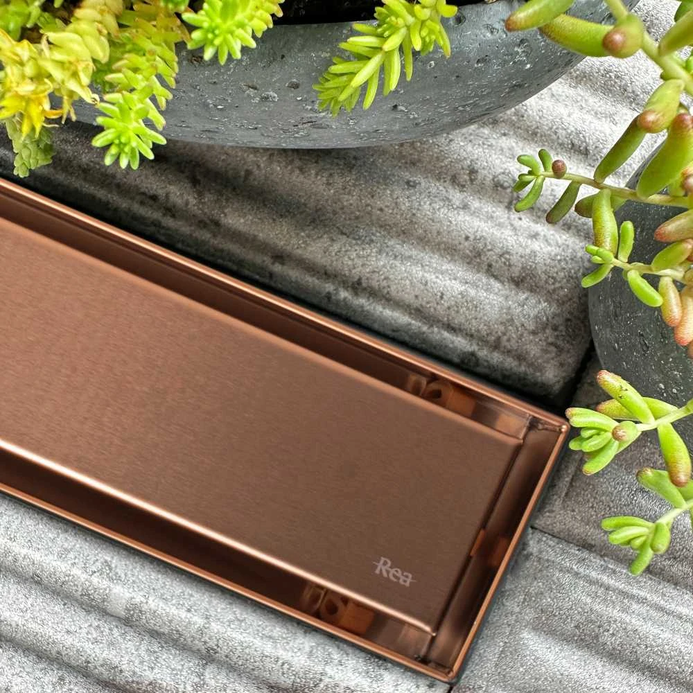 REA Neox pro Linear Drain Brushed Copper 70