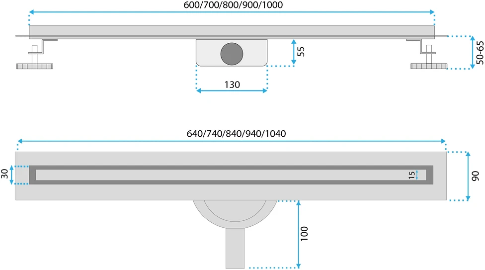 rea Latakas Slim 360 Juodas - 60 cm