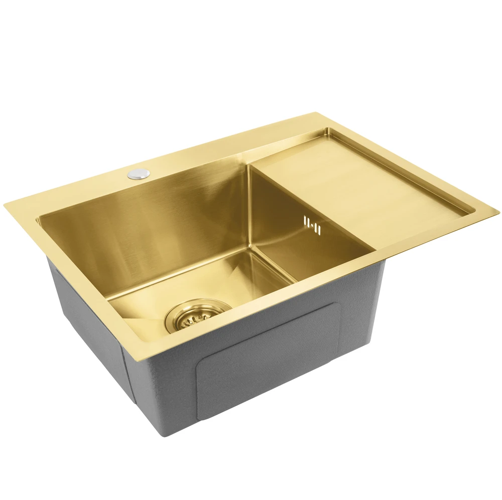 rea Plieninė kriauklė Fin BRUSH GOLD