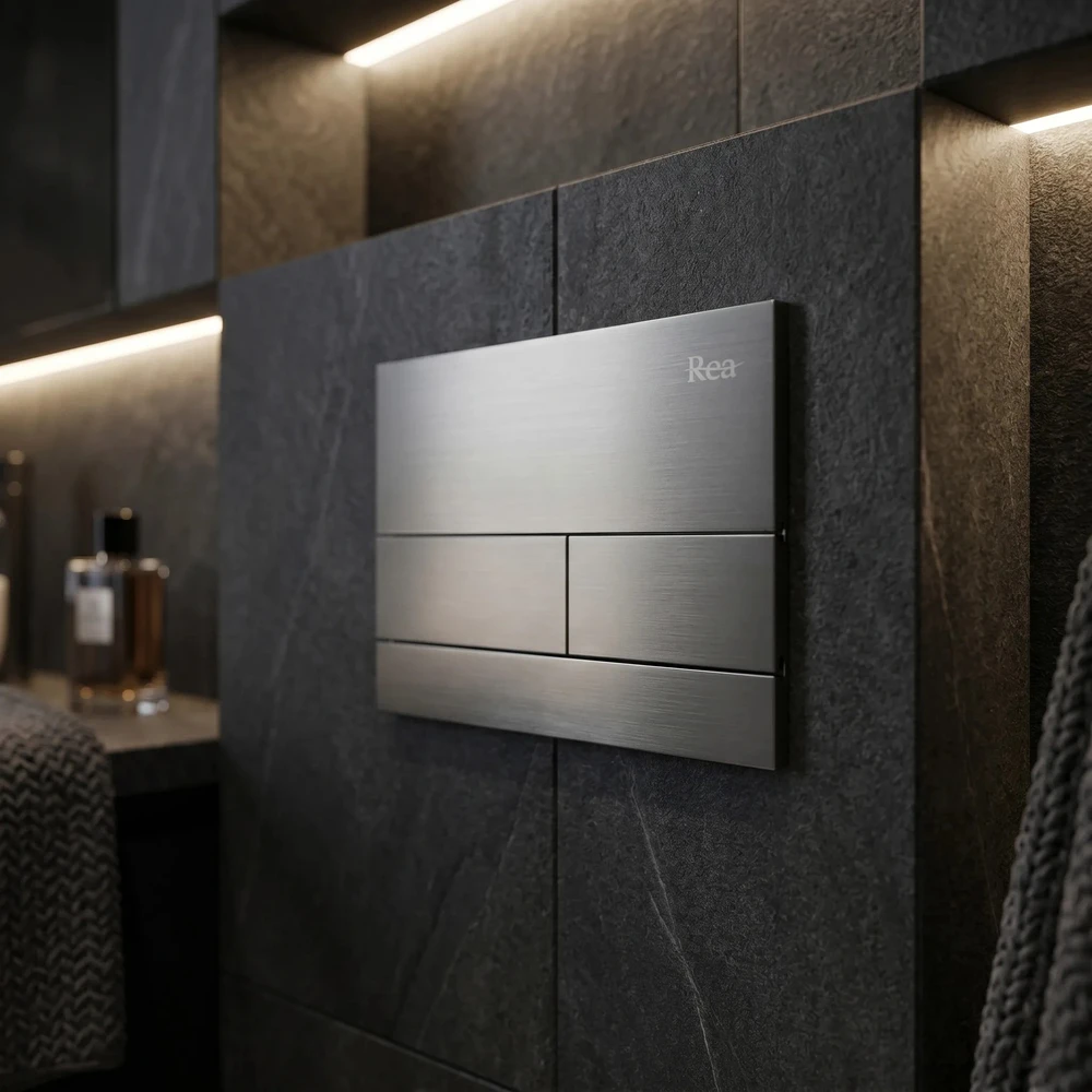 rea Potinkinis WC Rėmo Komplektas Slim 024N su T Titan Mygtuku
