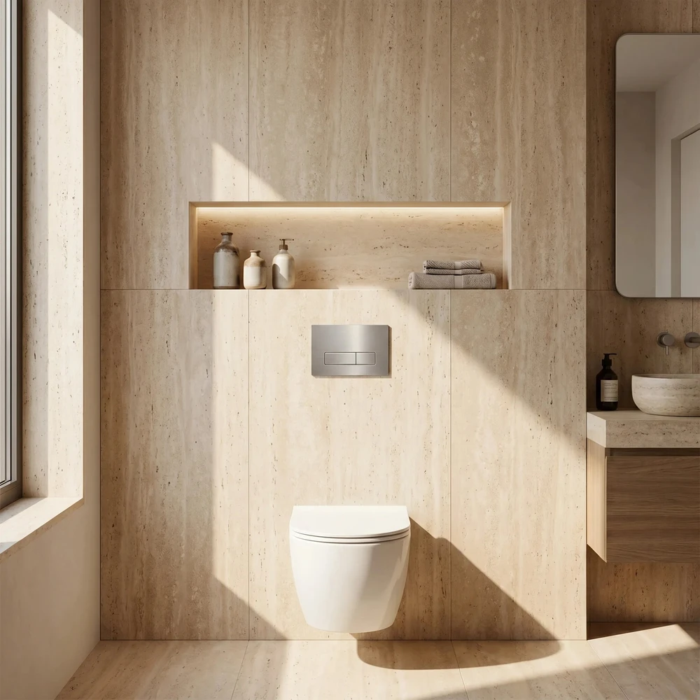 rea Potinkinis WC Rėmo Komplektas Slim 024N su T Steel Mygtuku