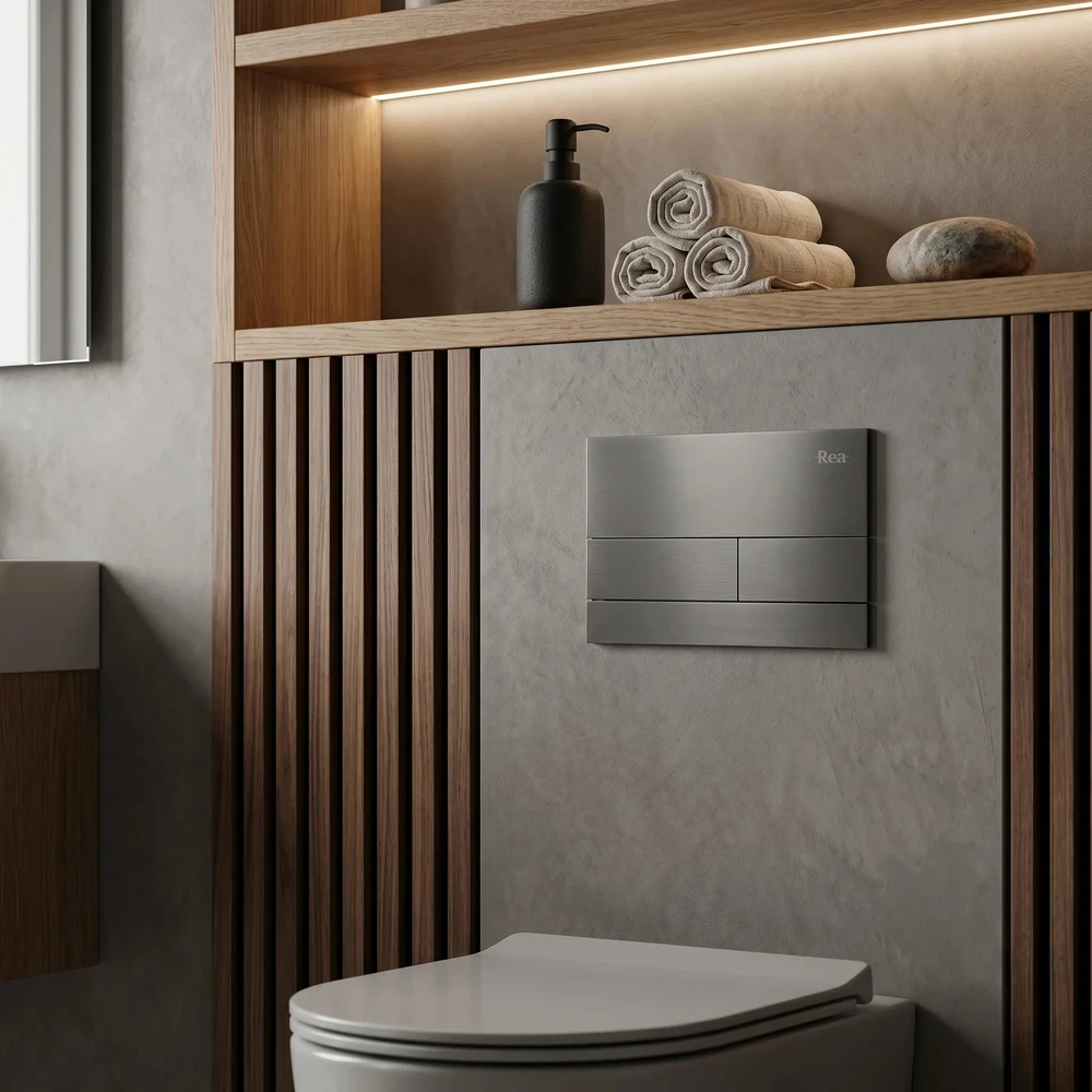 rea Potinkinis WC Rėmo Komplektas Slim 024N su T Titan Mygtuku