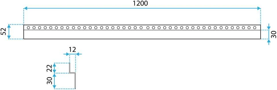 rea Priekinis dušo turėklas 120cm Juodas