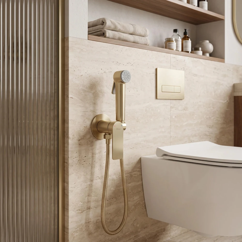 Rea Storm Bidė Maišytuvas Brushed Gold