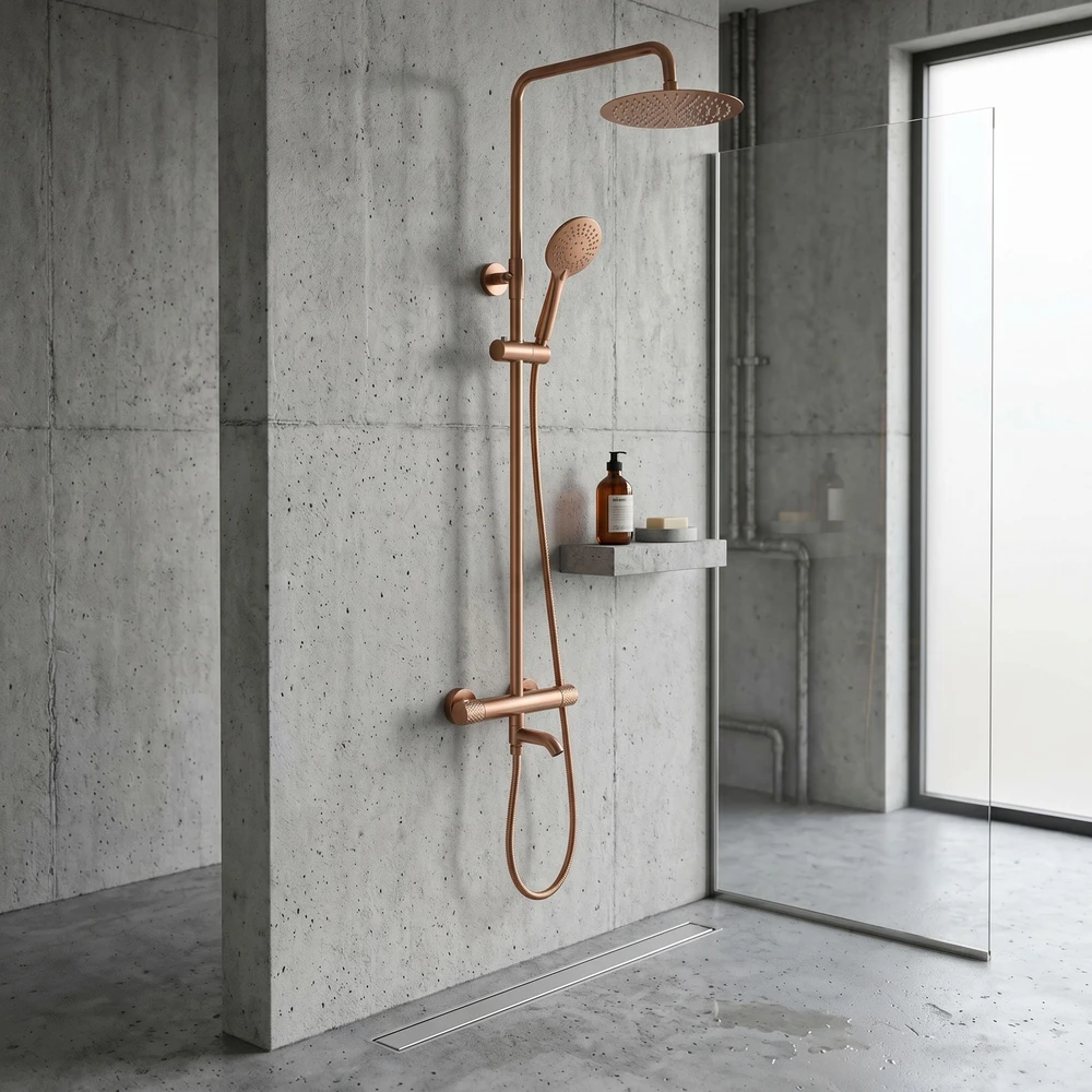 rea Termostatinis Dušo Komplektas Lungo Diamond Copper