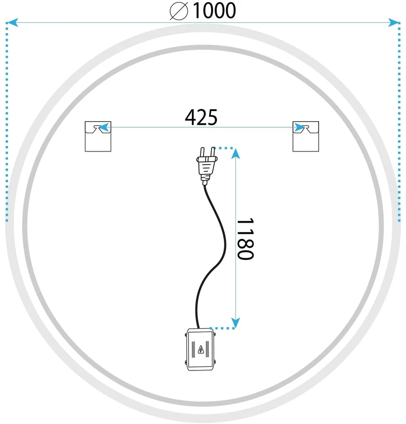 rea Veidrodis LED 100cm HZJ100