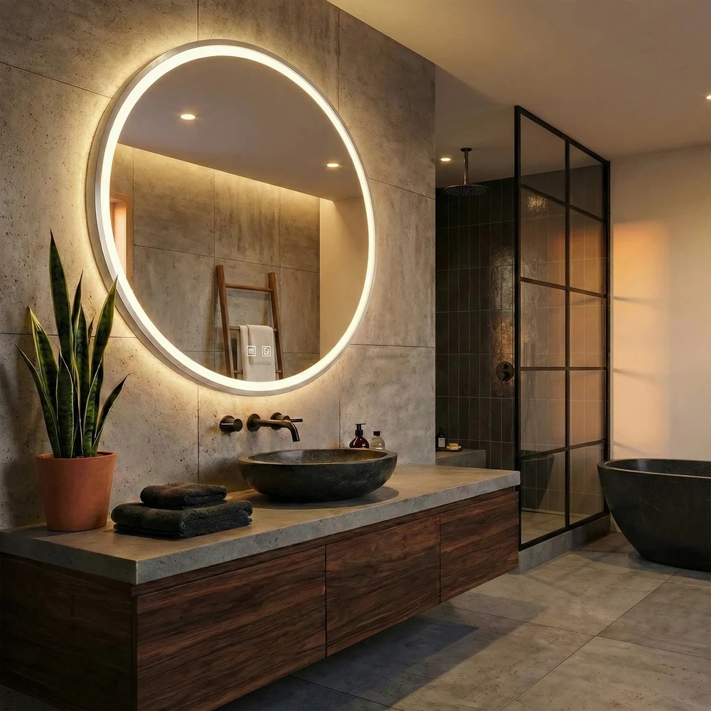 rea Veidrodis LED 50cm MMJ BRUSH Sidabrinis