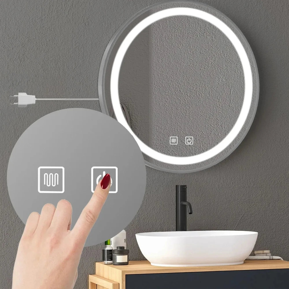 rea Veidrodis LED 90cm MMJ BRUSH Sidabrinis