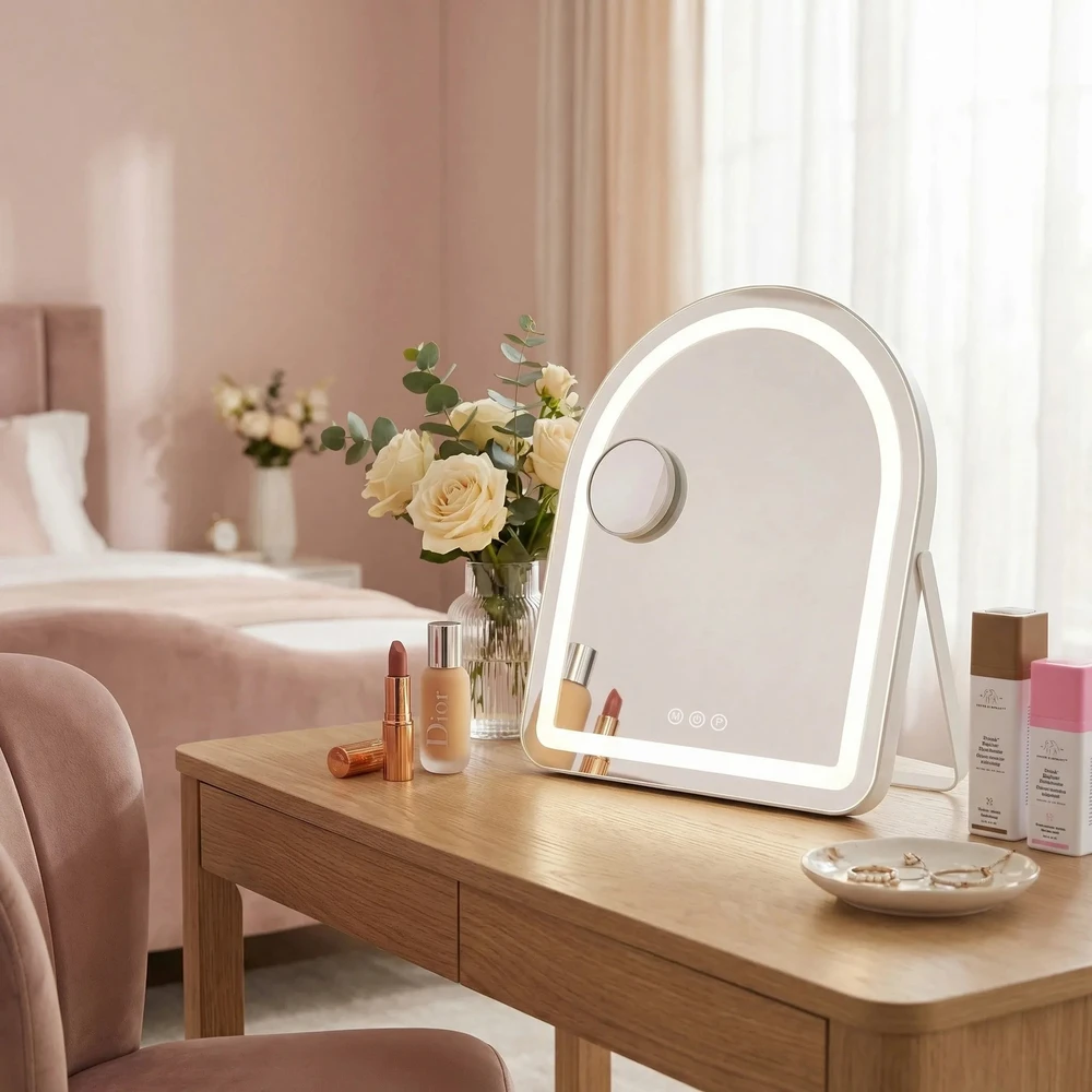 rea Veidrodis LED GLAM Baltas 40x45cm