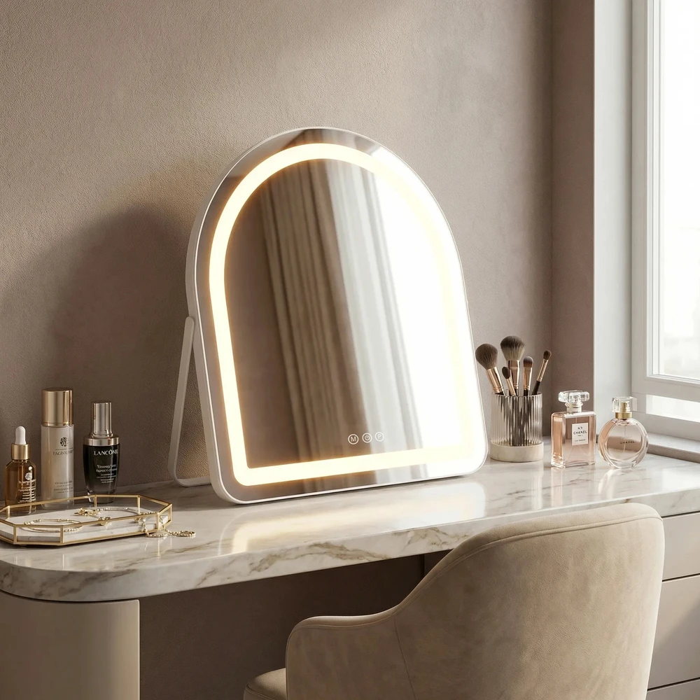 rea Veidrodis LED GLAM Baltas 40x45cm