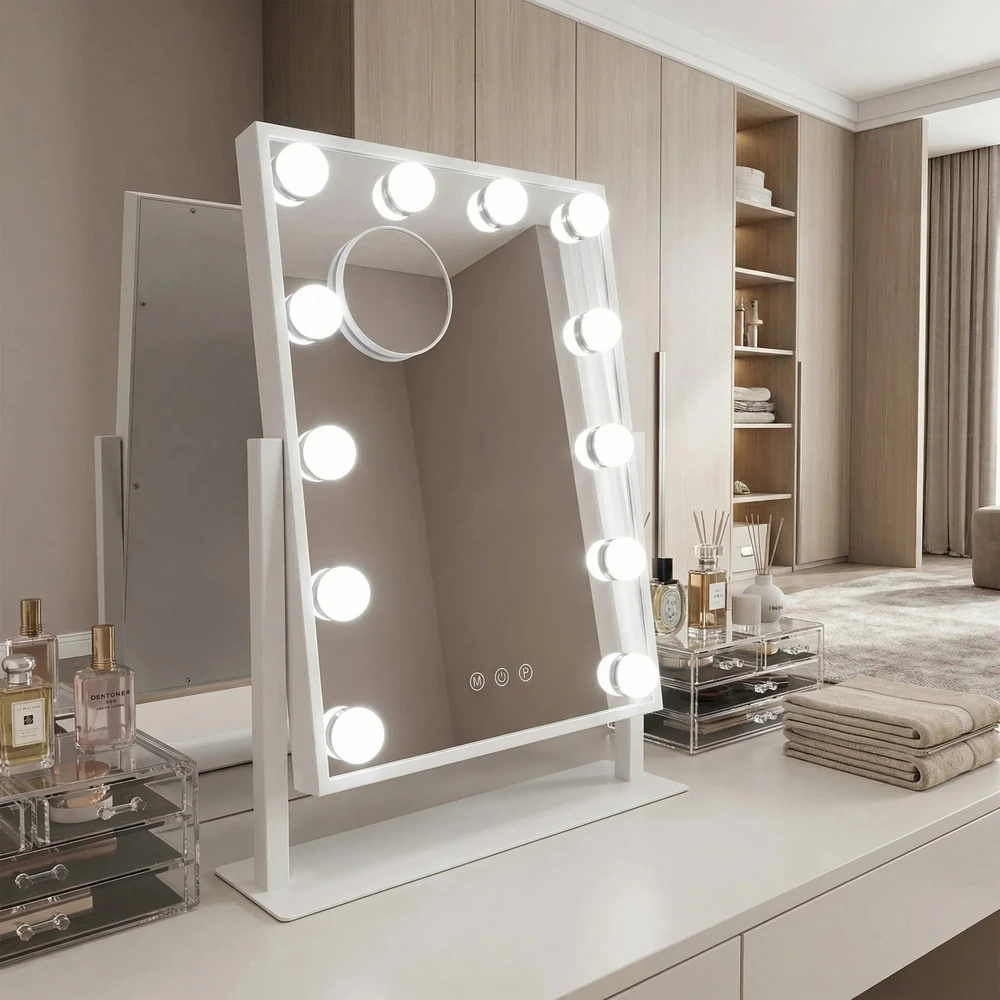 rea Veidrodis LED HOLLYWOOD Baltas 30x40