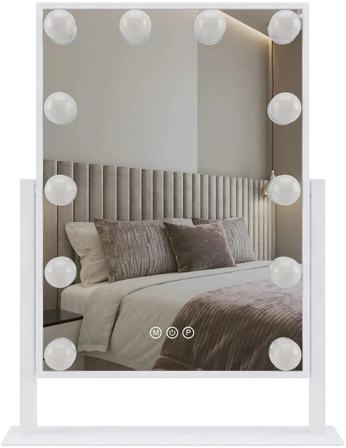 rea Veidrodis LED HOLLYWOOD Baltas 30x40