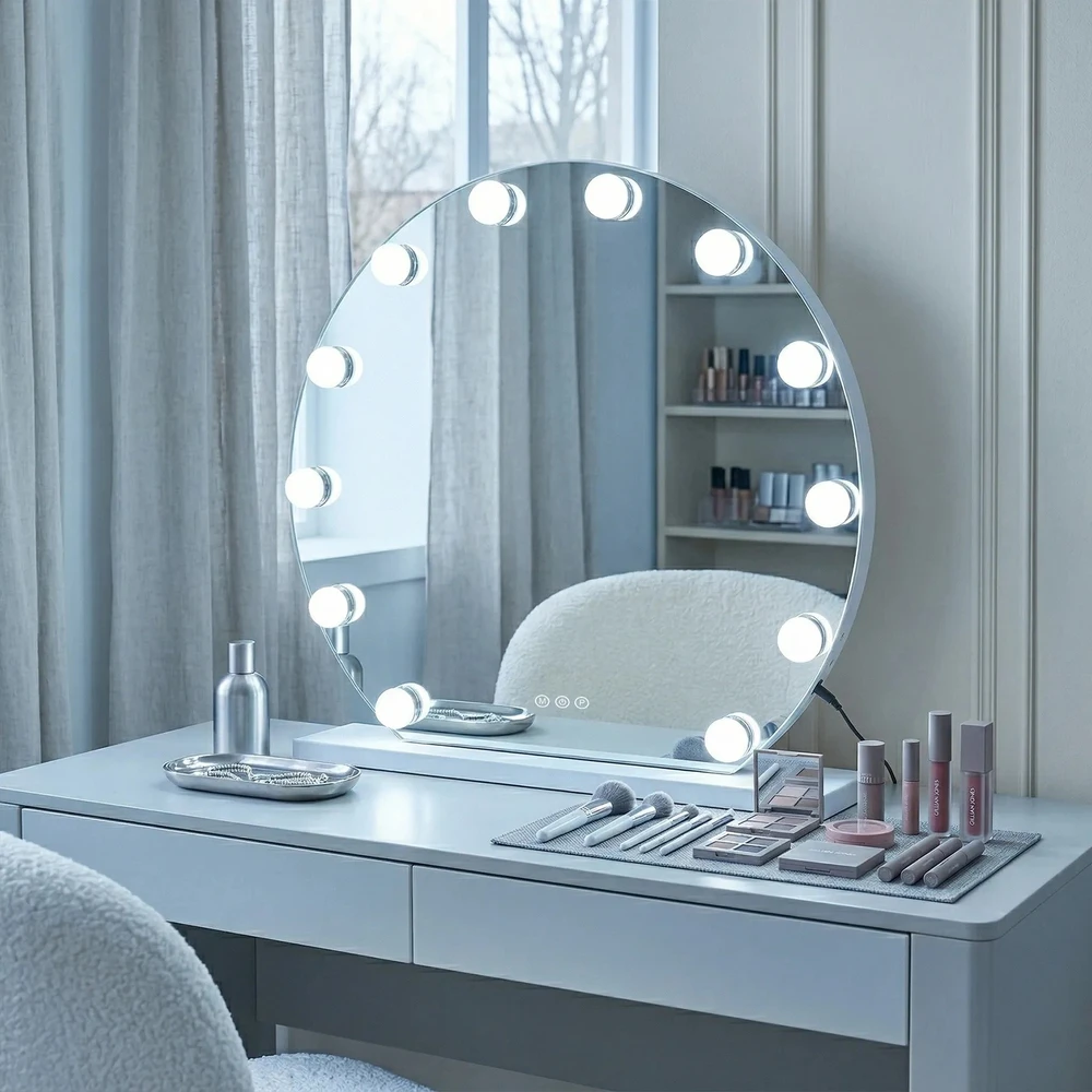 rea Veidrodis LED HOLLYWOOD Baltas 50 cm