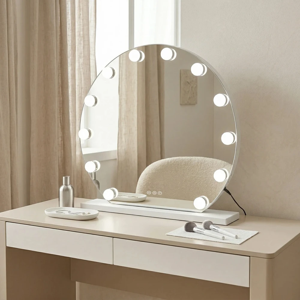 rea Veidrodis LED HOLLYWOOD Baltas 50 cm