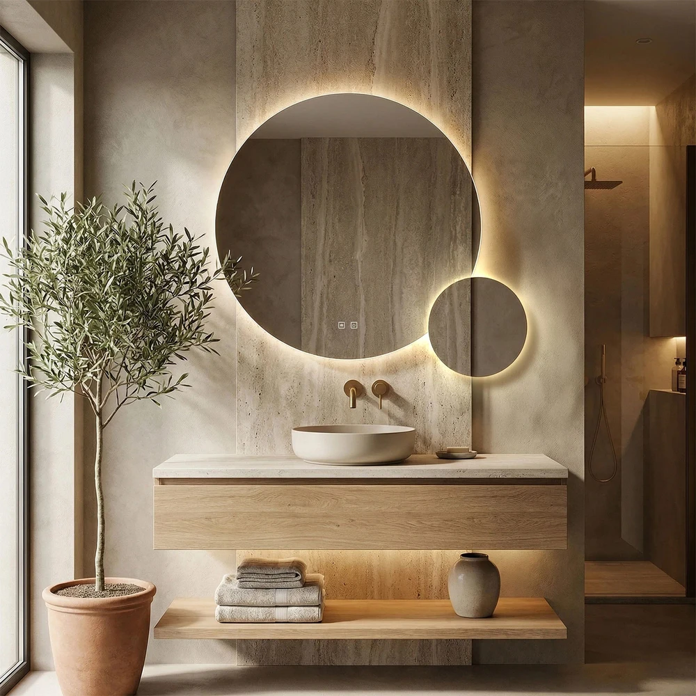 rea Veidrodis LED R-9045 90cm + 45cm