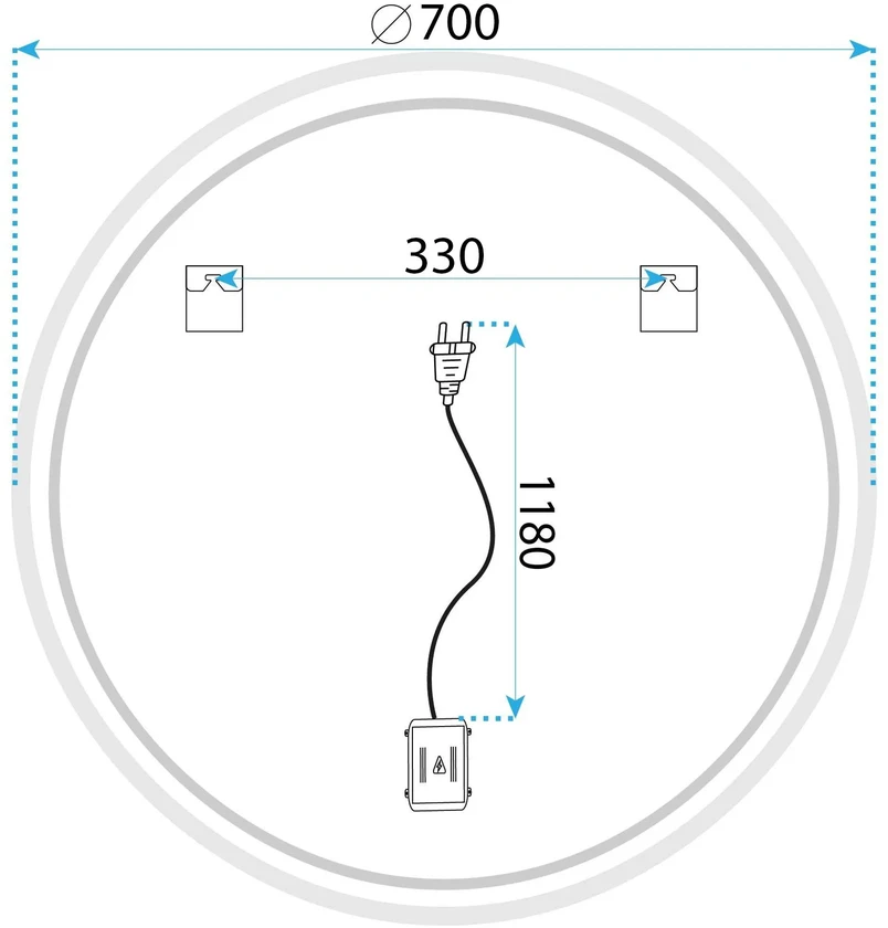 rea Veidrodis LED SOFT 70