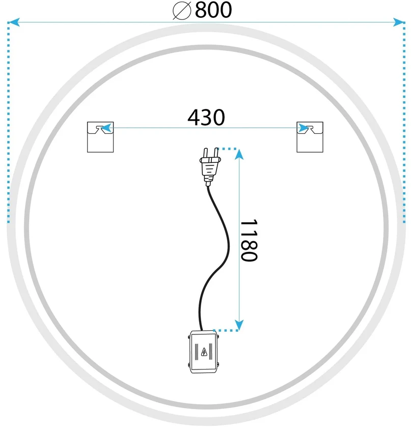 rea Veidrodis LED SOFT 80