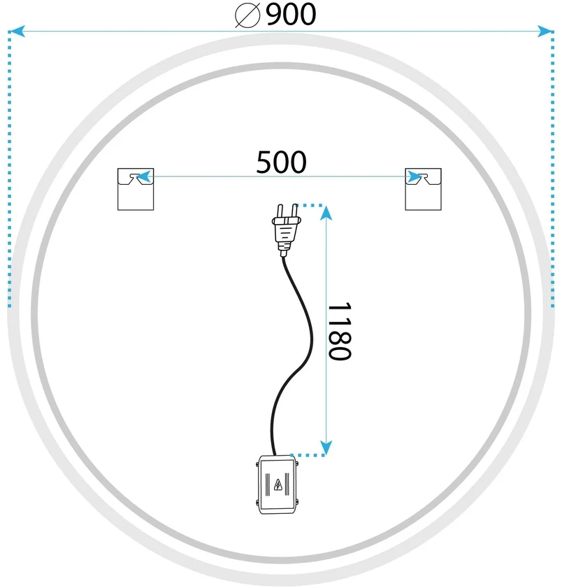 rea Veidrodis LED SOFT 90