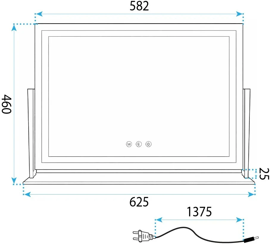 rea Veidrodis LED STUDIO Baltas 58x45