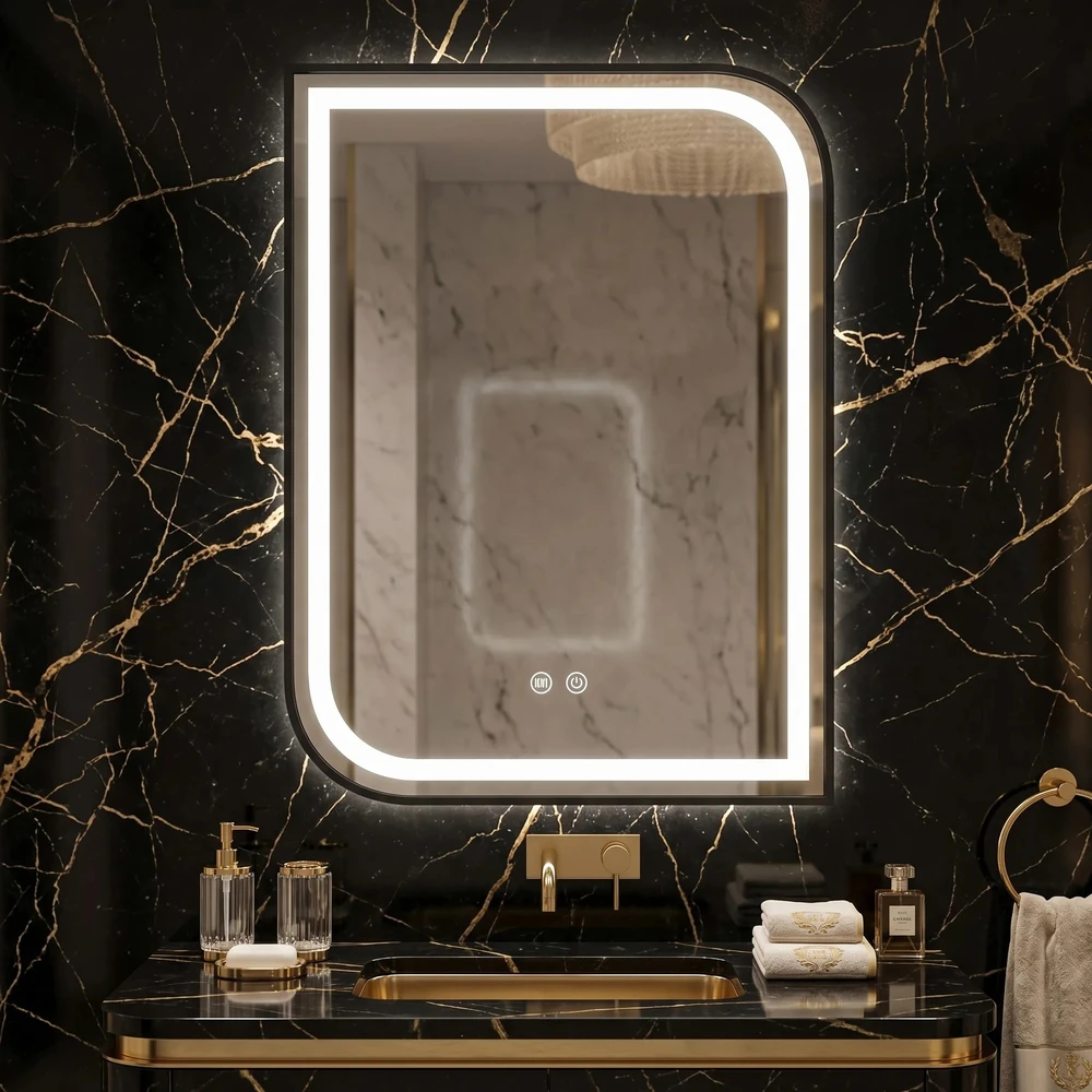 rea Veidrodis LED ZONE 80X60 Juodas