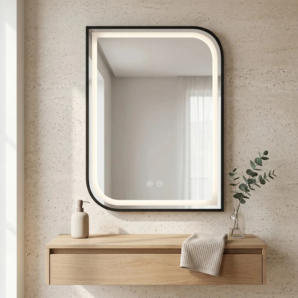 rea Veidrodis LED ZONE 80X60 Juodas