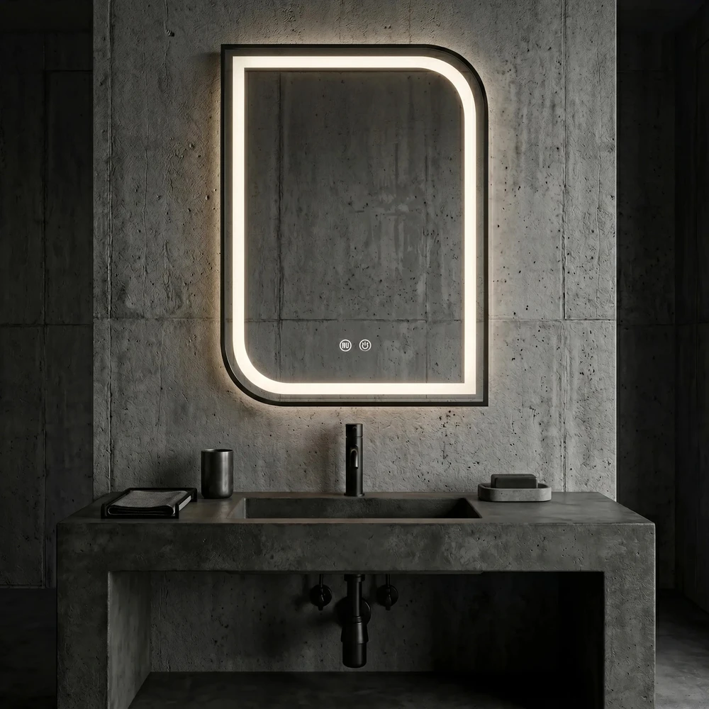 rea Veidrodis LED ZONE 80X60 Juodas