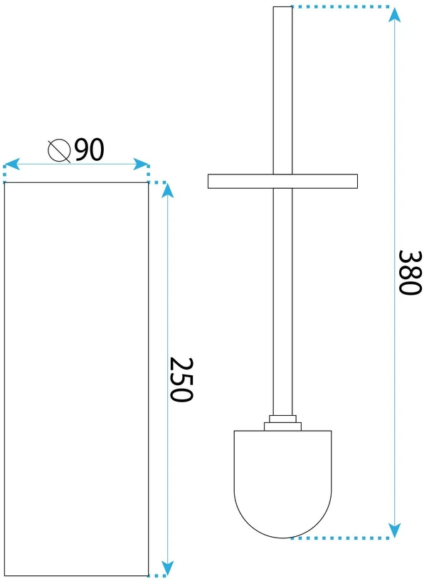 rea Wc Šepetėlis Metalinis B106 Titan