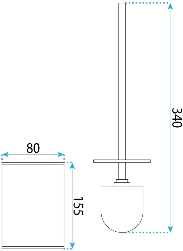 rea Wc Šepetėlis Metalinis B110 Titan
