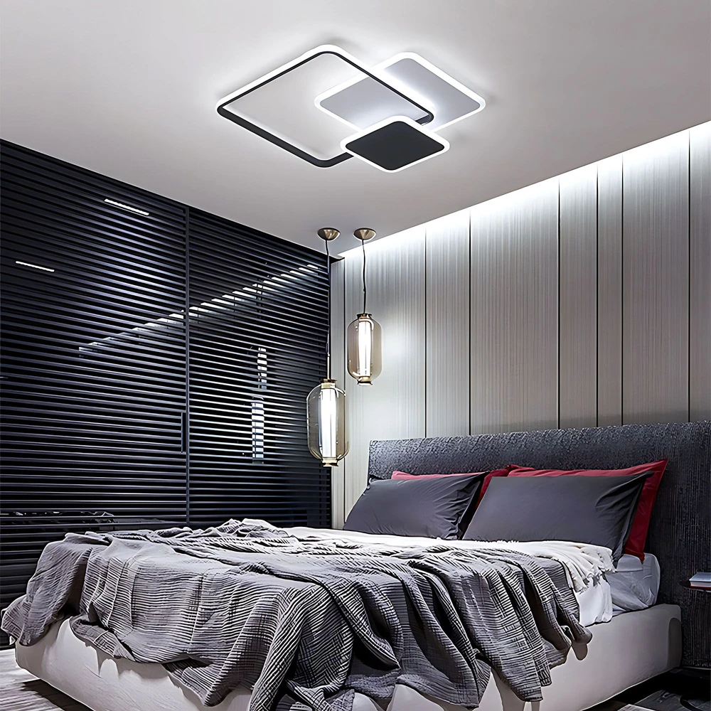 Sieninis šviestuvas Toolight Lubų šviestuvas LHJ079-C Juodas/Baltas LED