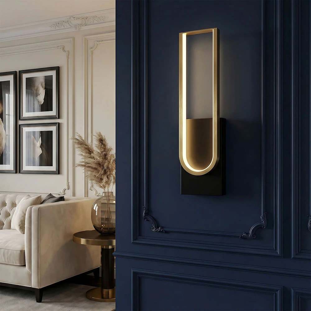 Sieninis šviestuvas Toolight Sieninė lempa LED APP1782-W Gold/Juodas