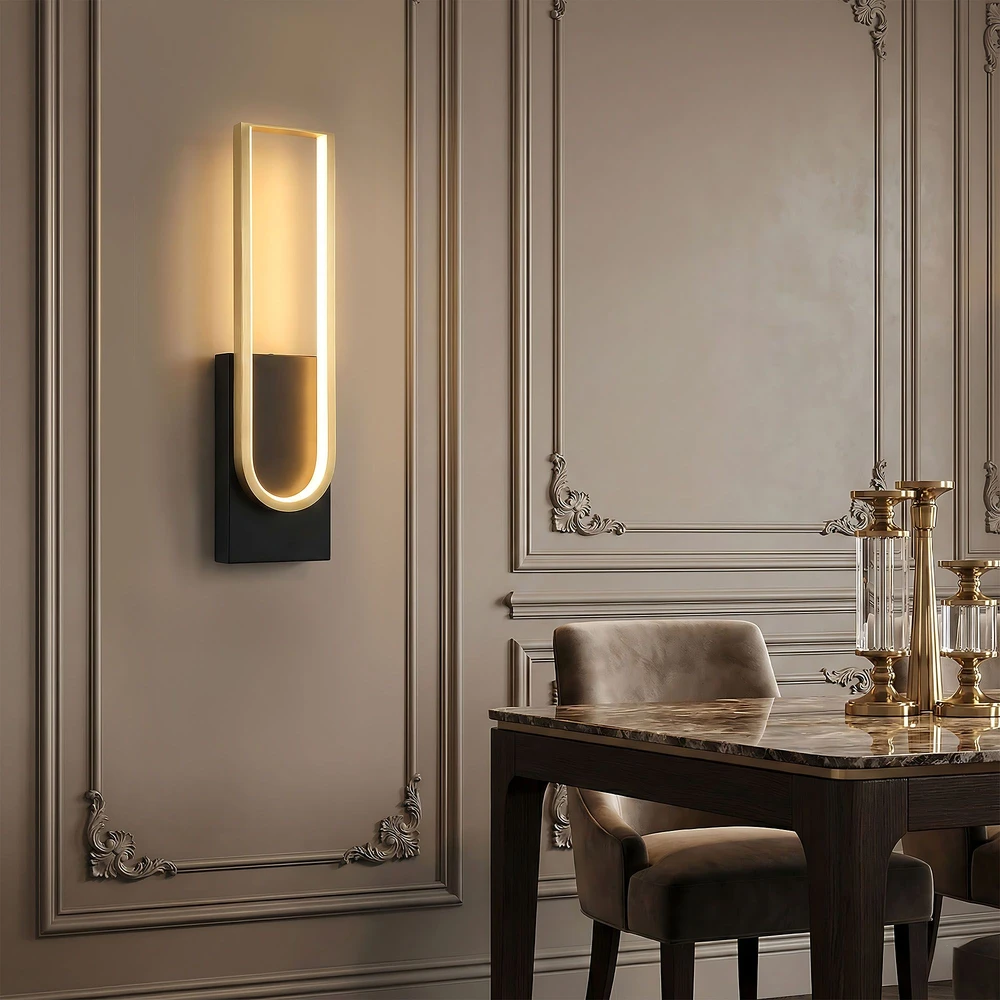 Sieninis šviestuvas Toolight Sieninė lempa LED APP1782-W Gold/Juodas