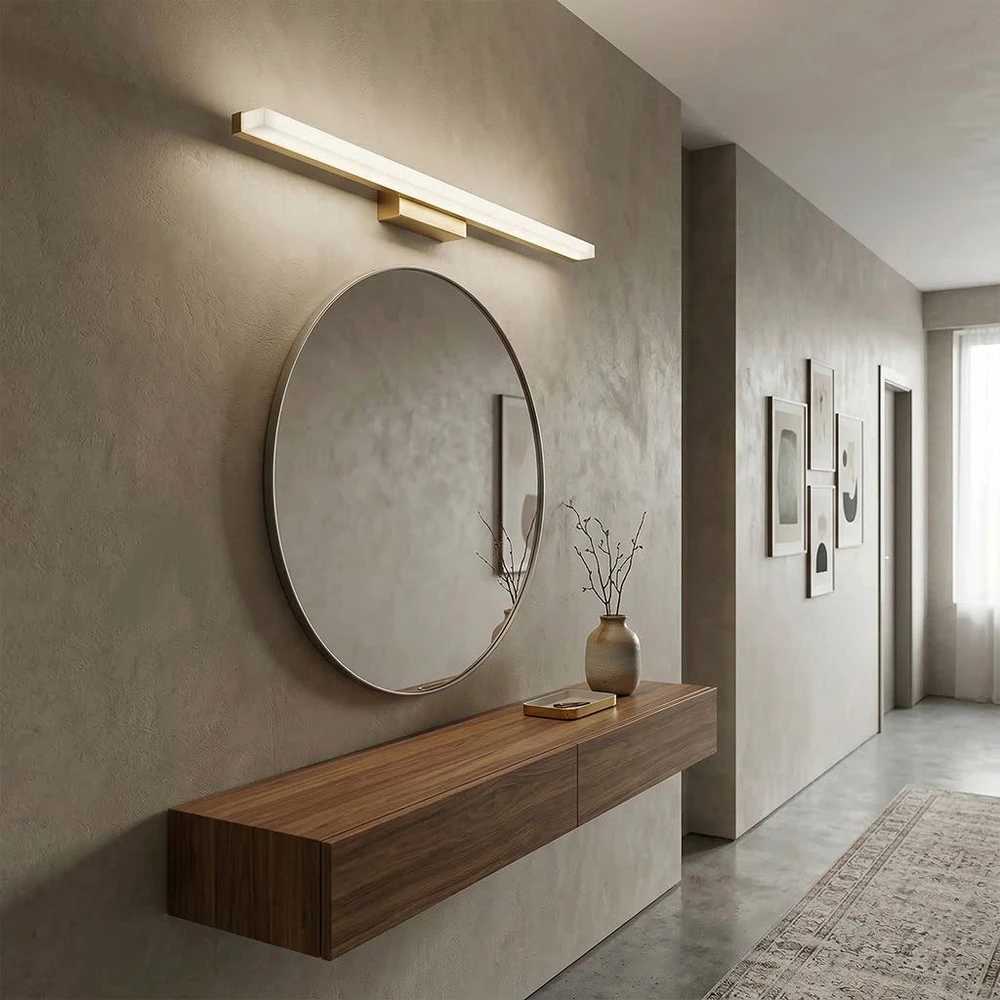 Sieninis šviestuvas Toolight Sieninė lempa LED 80CM APP1853-1W BRUSH GOLD