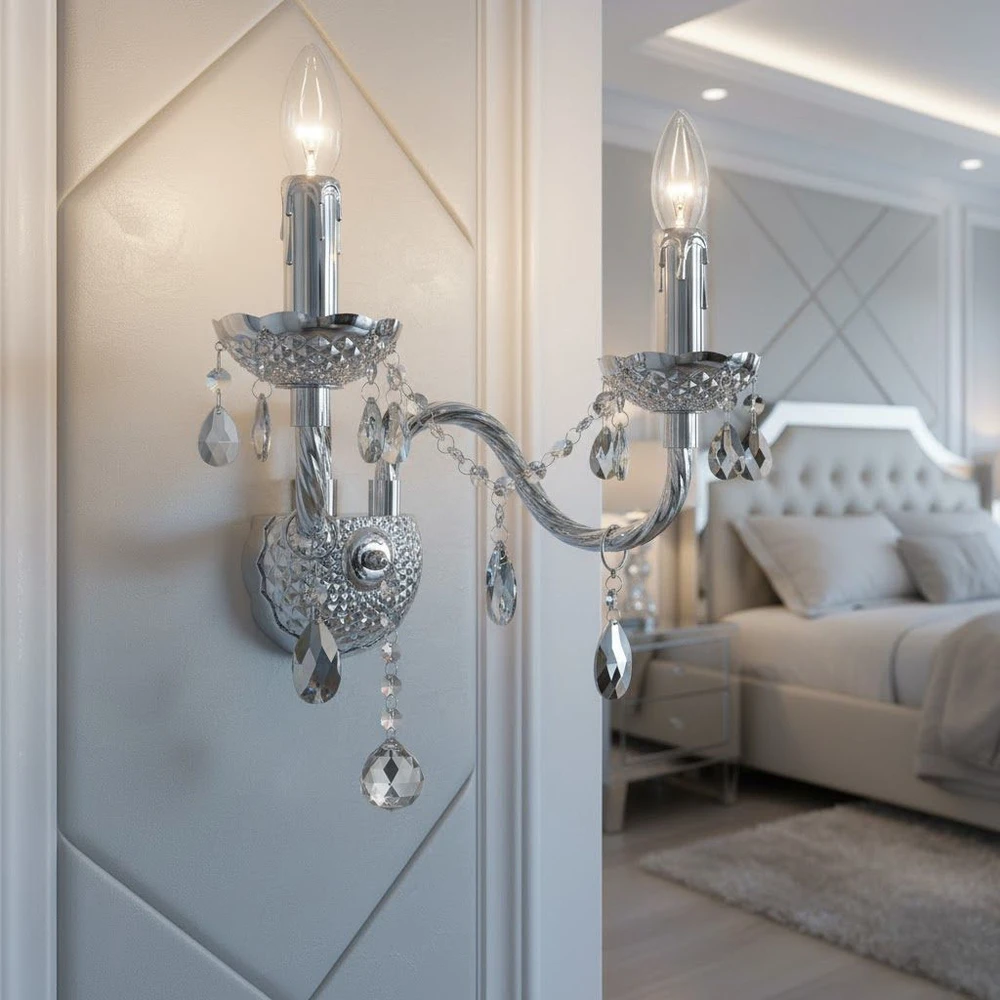 Sieninis šviestuvas Toolight Sieninė lempa EBT019-2W Chrome