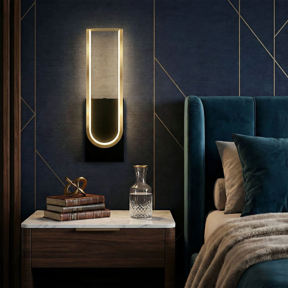 Sieninis šviestuvas Toolight Sieninė lempa LED APP1782-W Gold/Juodas