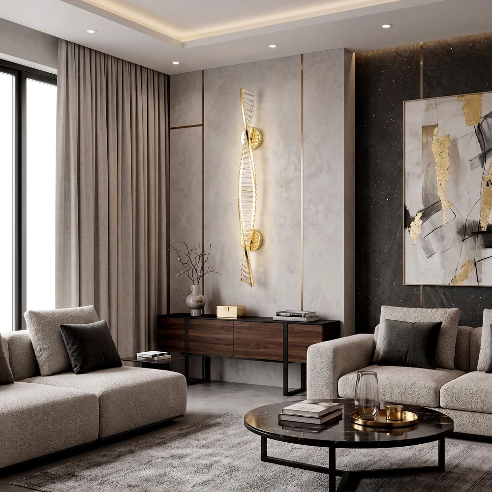 Sieninis šviestuvas Toolight Sieninis Led Šviestuvas App1952-w 100cm Gold