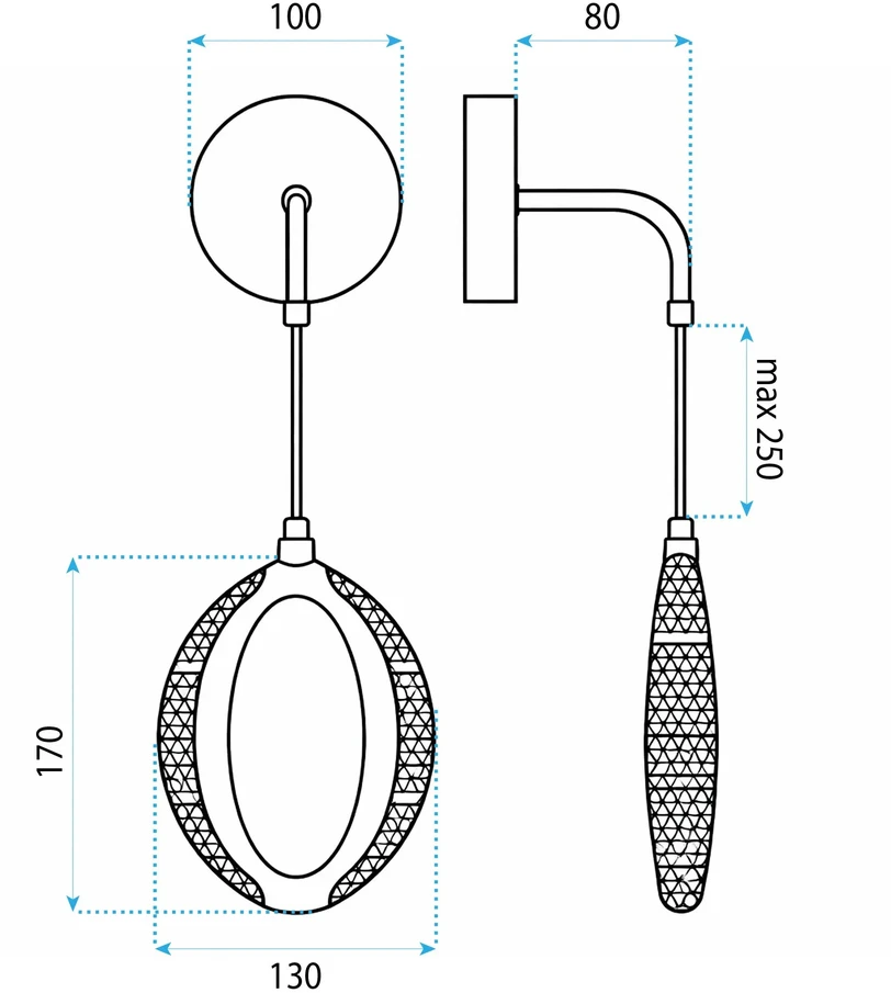 Sieninis šviestuvas Toolight SIENINIS LED ŠVIESTUVAS G175-W GOLD