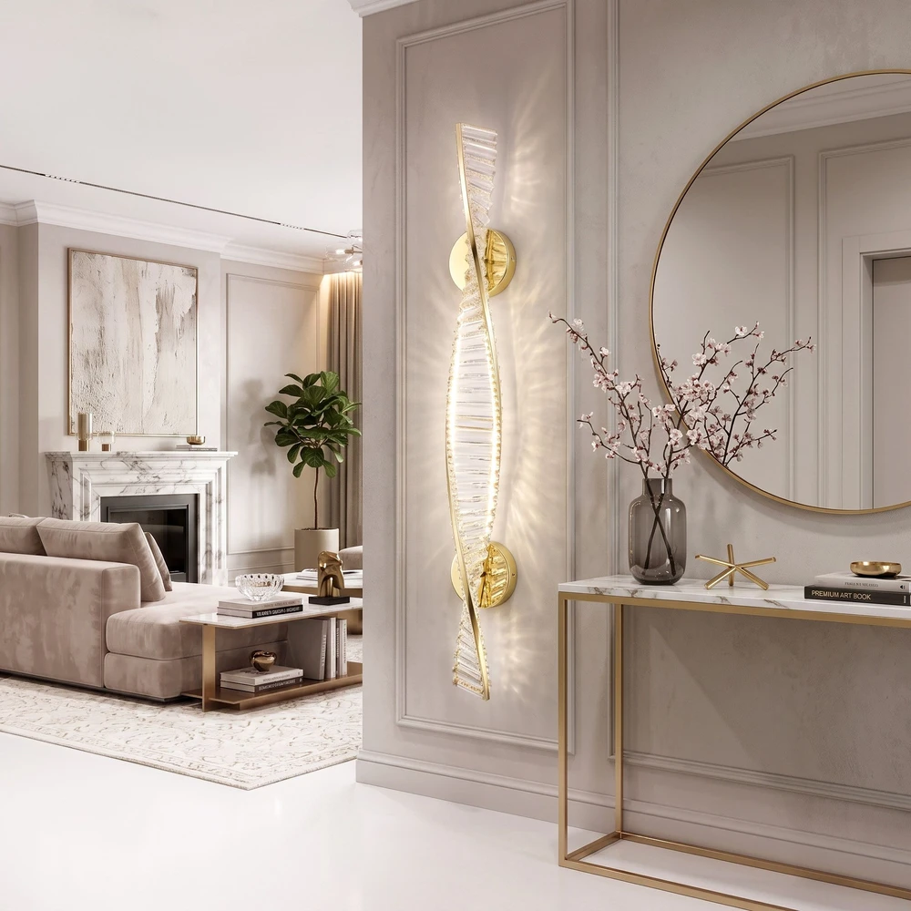 Sieninis šviestuvas Toolight Sieninis Led Šviestuvas App1952-w 100cm Gold