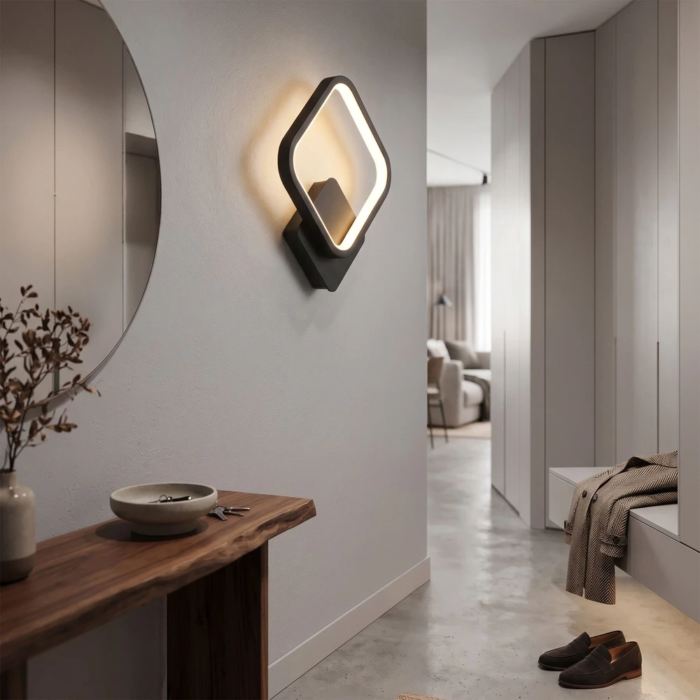 Sieninis šviestuvas Toolight Sieninis LED šviestuvas LHJ122-W Juodas