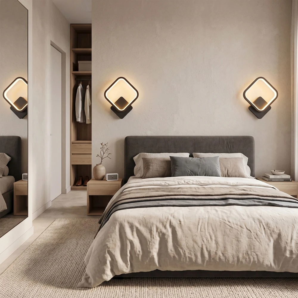 Sieninis šviestuvas Toolight Sieninis LED šviestuvas LHJ122-W Juodas