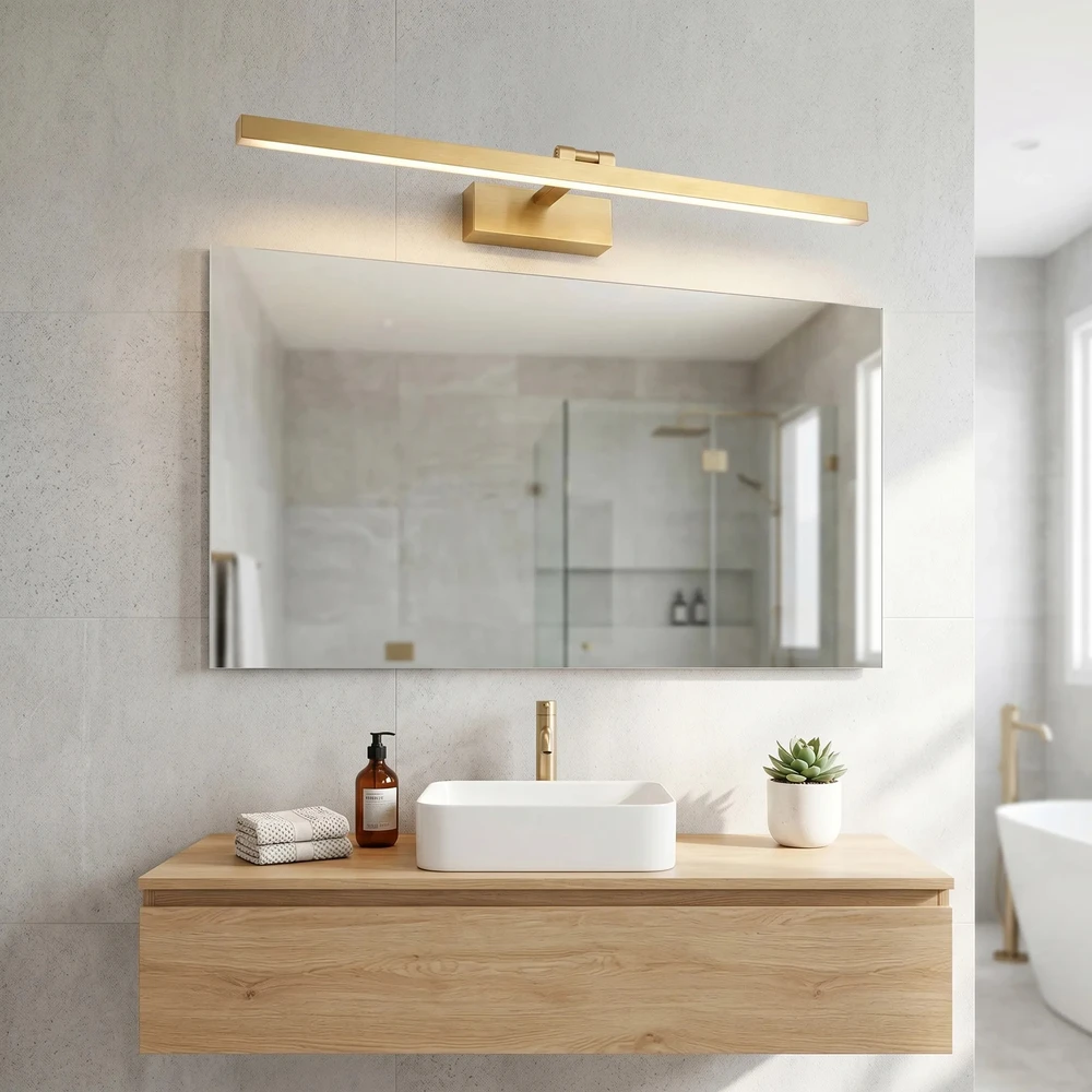 Sieninis šviestuvas Toolight Vonios sieninis LED šviestuvas APP1865-1W 80 cm BRUSH GOLD