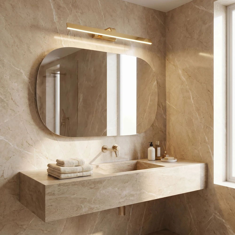 Sieninis šviestuvas Toolight Vonios sieninis LED šviestuvas SWE006-1W 73cm GOLD