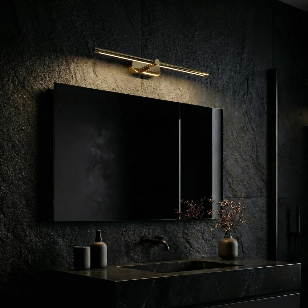 Sieninis šviestuvas Toolight Vonios sieninis LED šviestuvas APP1889-1W 40 cm GOLD